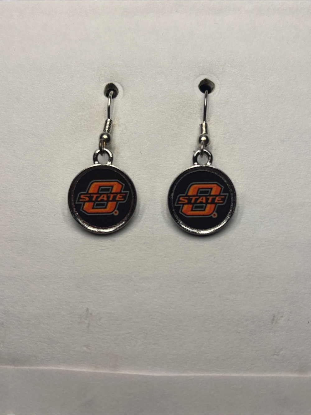 Oklahoma State University OSU Dangle Earrings - Black & Orange